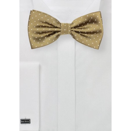 Buddha Gold Polka Dot Bow Tie