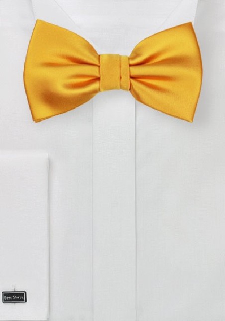 Solid Bow Tie in Golden Saffron