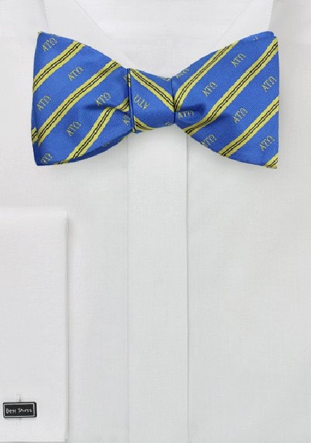 Striped Self Tie Bow Tie for Alpha Tau Omega