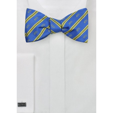 Striped Self Tie Bow Tie for Alpha Tau Omega