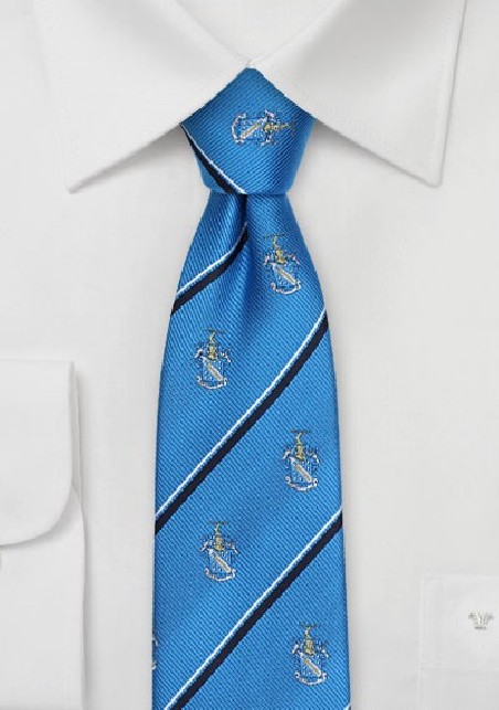 Crested Skinny Cut Tie for Phi Delta Theta