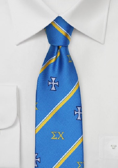 Crested Skinny Necktie for Sigma Chi