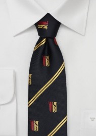 Black and Gold Striped Tie for Theta Chi