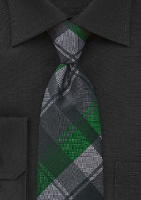 Modern Tartan Plaid Tie for KIds