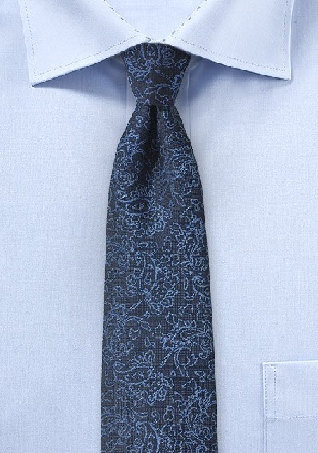 Designer Paisley Tie in Blue