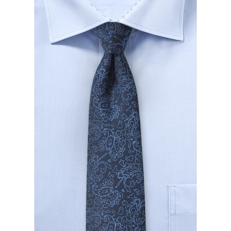Designer Paisley Tie in Blue