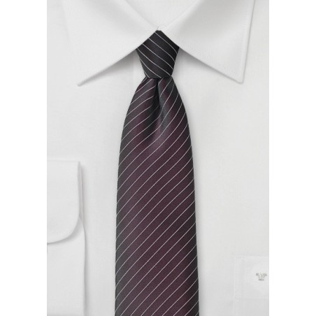 Espresso Brown Pin Striped Tie