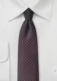 Espresso Brown Pin Striped Tie