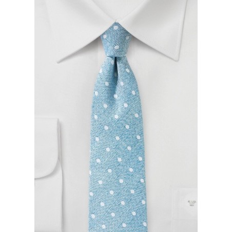Polka Dot Tie in Aquamarine