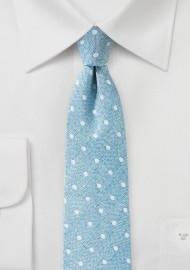 Polka Dot Tie in Aquamarine