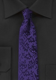 Trendy Floral Tie in Violet