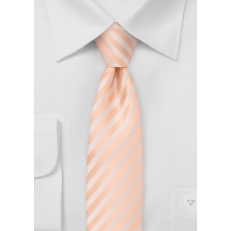 Striped Skinny Tie in Peach