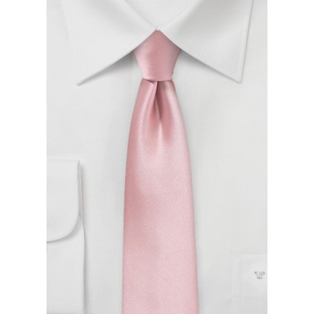 Satin Skinny Mens Tie in Petal