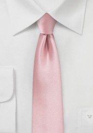 Satin Skinny Mens Tie in Petal