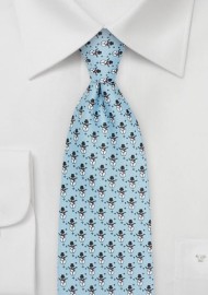 Snowman Tie in Ice Blue