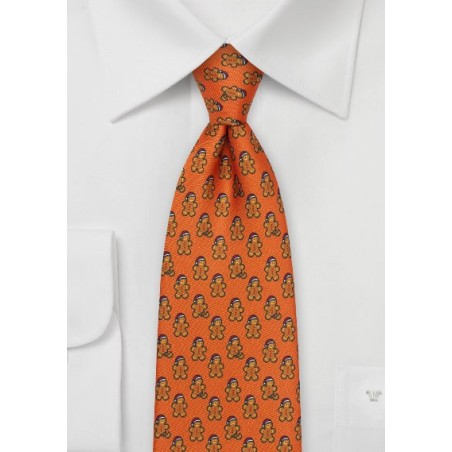 Gingerbread Men Ties in Burnt Orange