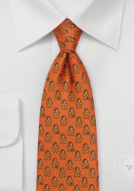 Gingerbread Men Ties in Burnt Orange