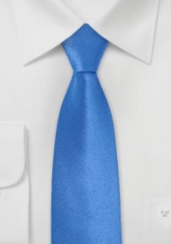 Skinny Silk Tie in Bright Blue