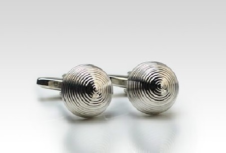 Silver Designer Cufflink Set