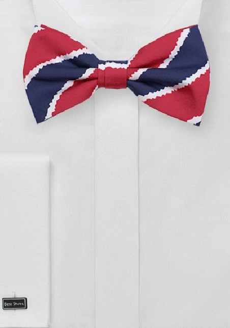 Patriotic Bowtie in Printed Cotton Fabric