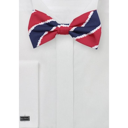 Patriotic Bowtie in Printed Cotton Fabric