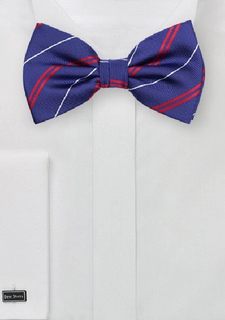 Elegant Repp Stripe Bowtie