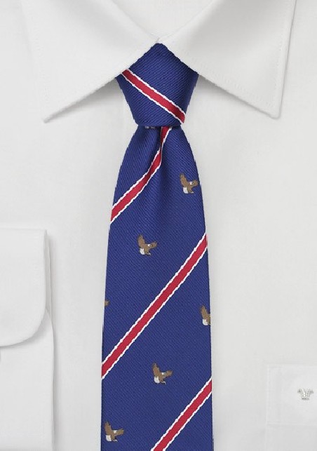 Striped Tie with Bald Eagles