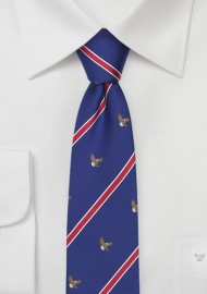Striped Tie with Bald Eagles