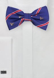 Bow Tie with Embroidered Bald Eagles