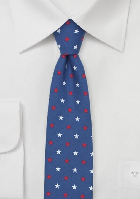 Skinny Necktie with Stars