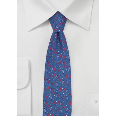 Firecracker Print Summer Tie