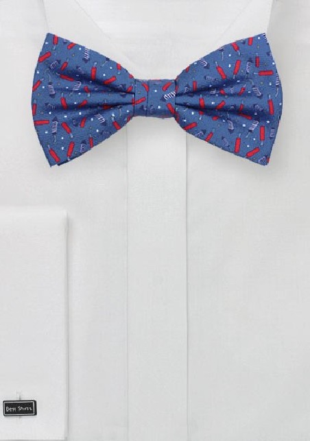 Firecracker Bowtie in Cotton