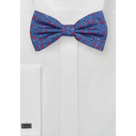 Firecracker Bowtie in Cotton