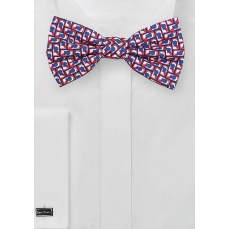 Beer Can Print Bowtie