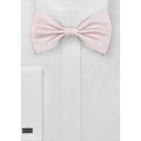 Blush Pink Paisley Bow Tie