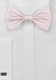 Blush Pink Paisley Bow Tie