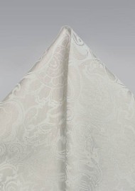 Ivory Paisley Pocket Hanky