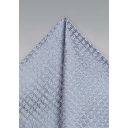Silver Gingham Pocket Square