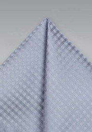 Silver Gingham Pocket Square