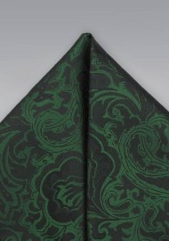 Forest Green Paisley Pocket Square