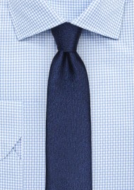 Textured Woven Skinny Tie in Sapphire