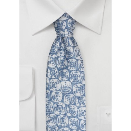 Linen Summer Tie in French Blue