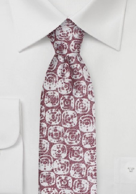 Summer Linen Tie in Faded Red