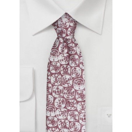 Summer Linen Tie in Faded Red