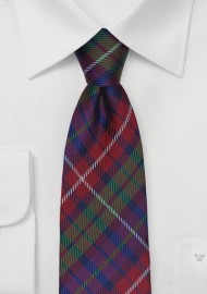 Modern Tartan Plaid Tie in Red, Blue, Green