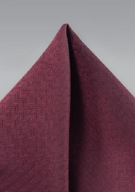 Wine Red Textured Pocket Squre