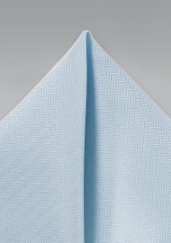 Herringbone Pocket Square in Powder Blue