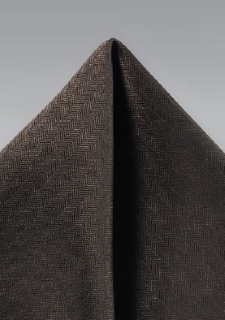 Dark Brown Textured Hanky