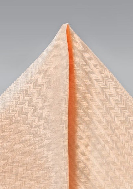 Men's Textured Hanky in Peach Apricot