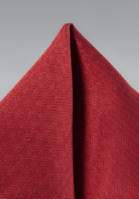 Cherry Red Hued Mens Pocket Square